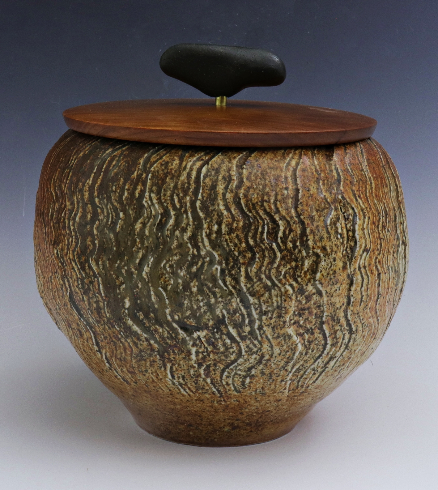 wood turned lidded jar